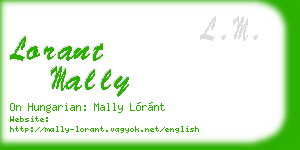 lorant mally business card